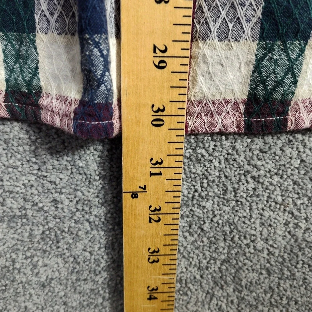 Lemon Grass Men's Button-Up Shirt XL Plaid Long Sleeve Cotton Blend Casual